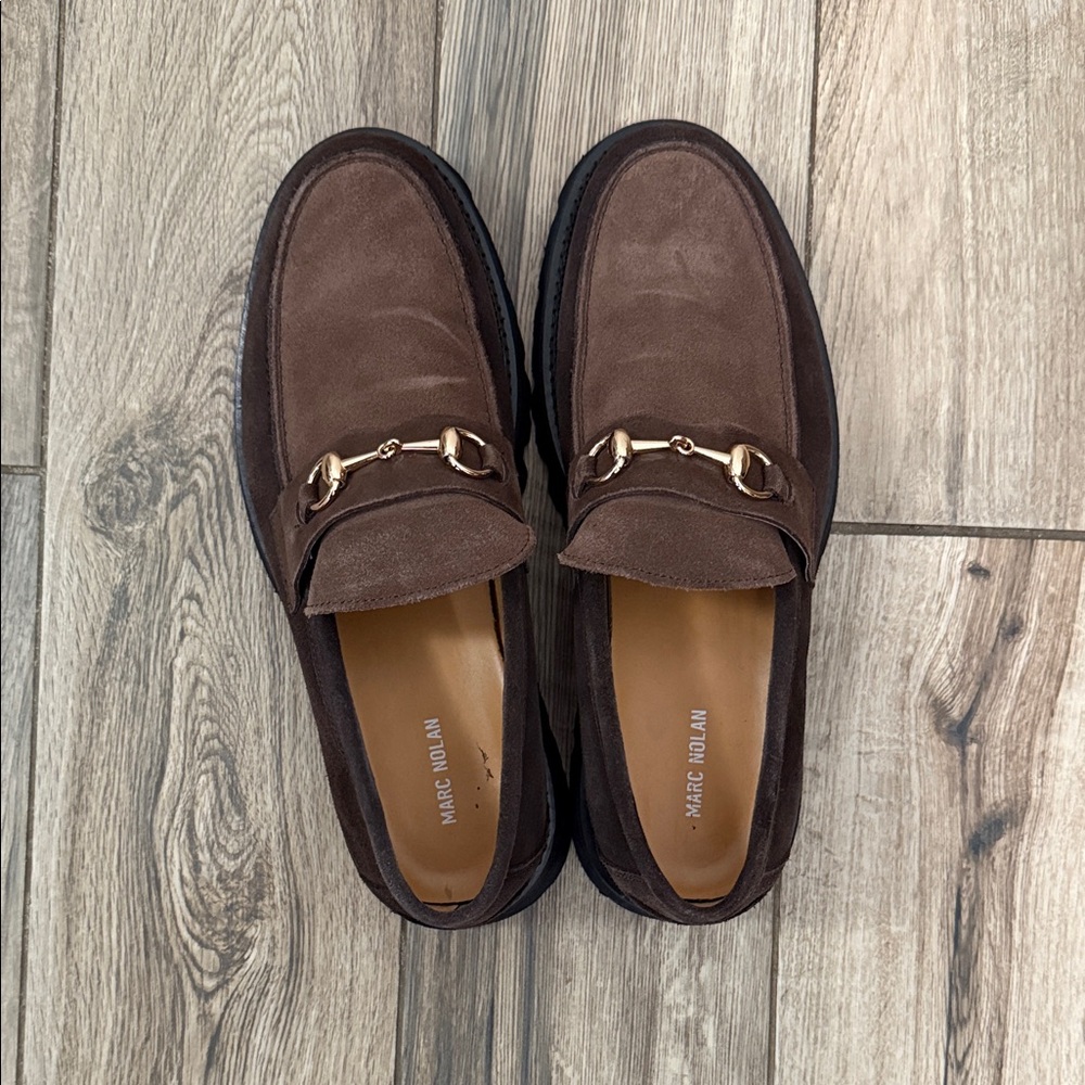 Marc Nolan Men's Brown Suede Loafers